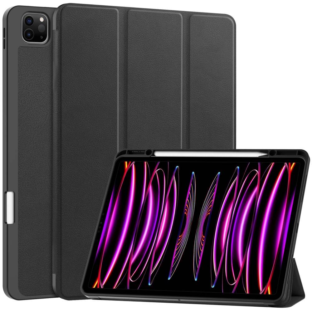 Apple iPad Air 13 (2024) Fodral Tri-fold med Pencil-hållare Svart