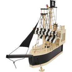 small foot Piratbåt I Trä Piratskepp Träleksak