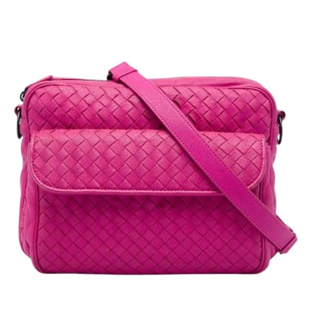 Bottega Veneta Vintage Pre-owned vævet Nappa crossbody-taske - Vintage - Dame - Lyserød - ONE SIZE - Uld
