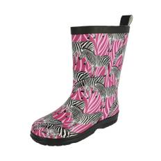 BECK Gummistøvler 'Zebra' lyserød / mørk pink / sort / hvid - 32
