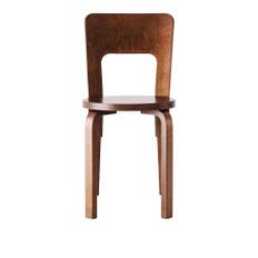 Artek - Chair 66 Exclusive Edition walnut stain - Matstolar - Alvar Aalto - Träfärgad - Trä