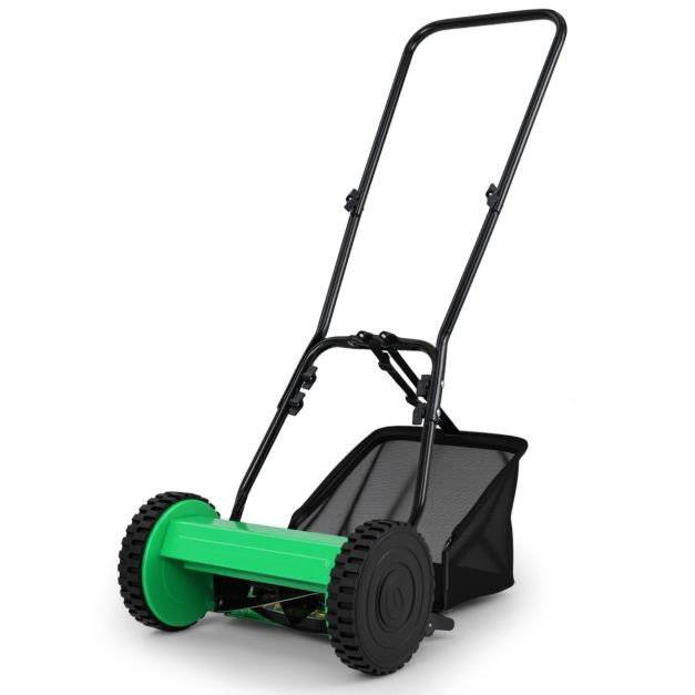 Manuell gräsklippare med rulle, 30 cm klipp, 18,5 l uppsamlare