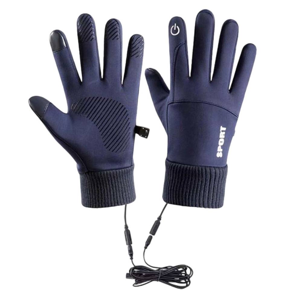 USB-opvarmede vandtætte touchscreen-handsker XL