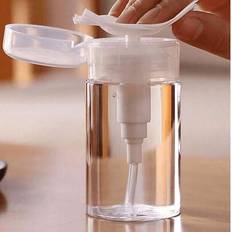 Clear Press Bottle, Reusable, Push Down Pump Dispenser, Empty Cosmetic Acetone Container Travel Bottle Pump Travel Accessories Dormitory Bathroom Esse - Clear - 100ML,1pc-200ml,1pc-120ml,1pc-300ml,1pc-150ml
