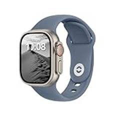 DONEGANI SB remmar för Apple Watch Band silikonserie Ultra 2 49 mm, serie 10 46 mm, 9 8 7 45 mm 41 mm, SE 6 5 4 44 mm 40 mm, 3 2 1 42 mm 38 mm män kvinnor iWatch, Tempest Blue