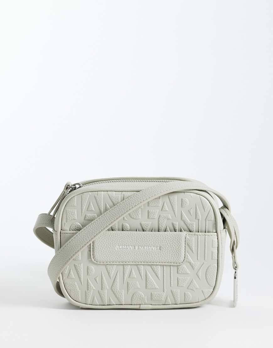 Armani Exchange - Liz - Cremehvid crossbody-taske med tekstur - One Size