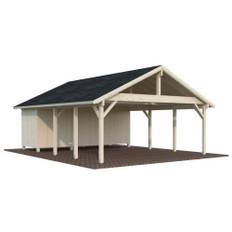 Dobbeltcarport, Robert, 40,6 m², natur