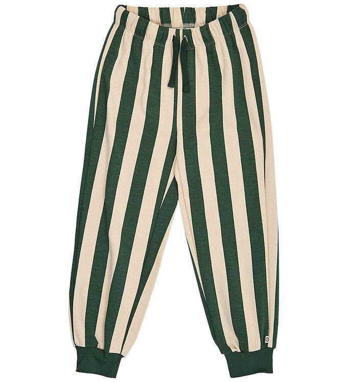 Müsli Sweatpants - Stripe - Oak/Forest Green - Müsli - 8 år (128) - Sweatpants