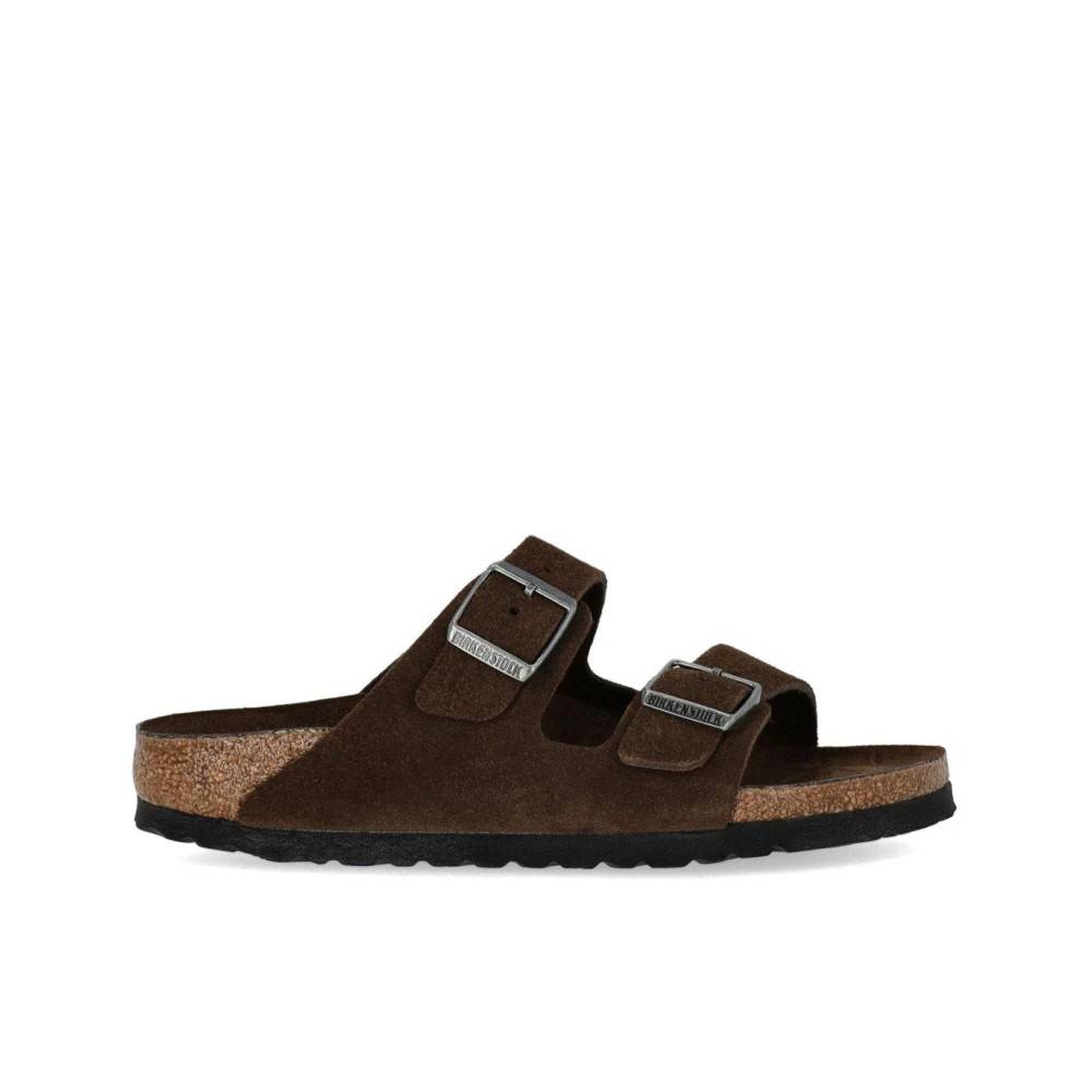 Birkenstock Arizona Soft Footbed Suede Smal pasform - Sko - Herre - Brun - 41 EU - Suede