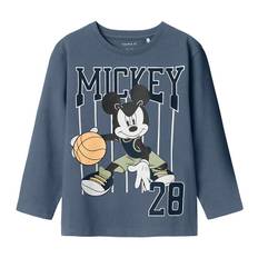 Name It Bluse - NmmDallin - Mickey Mouse - China Blue - Name It - 4 år (104) - Bluse