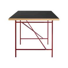 PLEASE WAIT to be SEATED EIERMANN1 Desk Skrivbord (160x80 cm) Black Linoleum & Rust Red