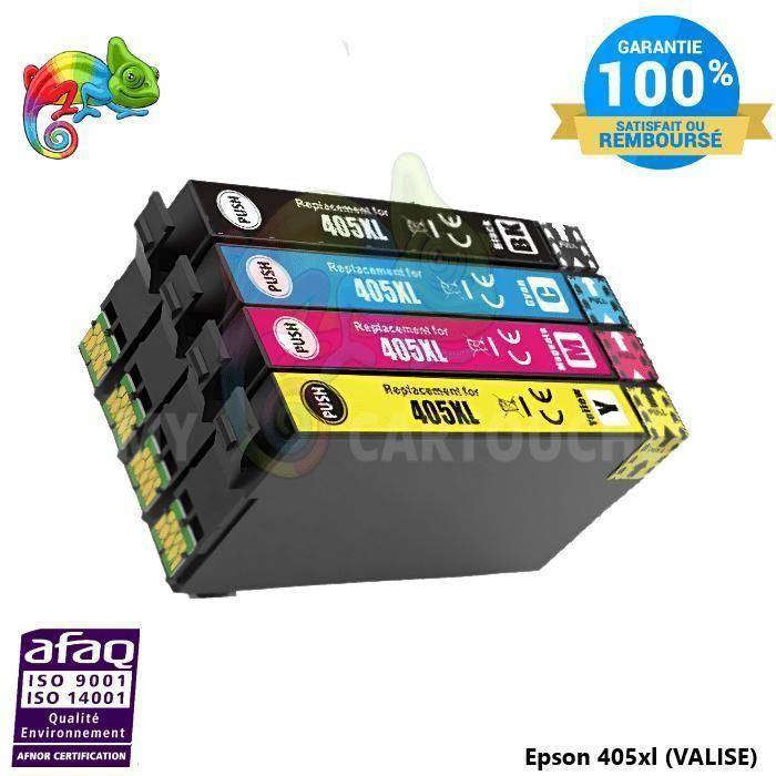 405XL Ink Cartridges for Epson 405 XL Compatible with Epson Workforce WF-3820 WF-3825 WF-4820 WF-4830 WF-4825 WF-7840
