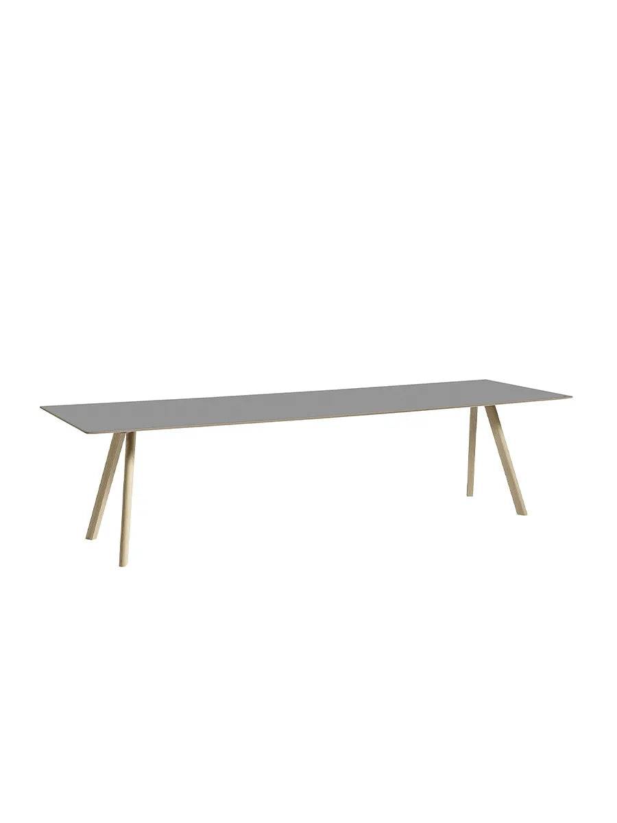CPH30 bord, 300 cm fra Hay Grå linoleum / Lakeret eg / L: 300 x B: 90 x H: 74 cm - Jacobsen Plus