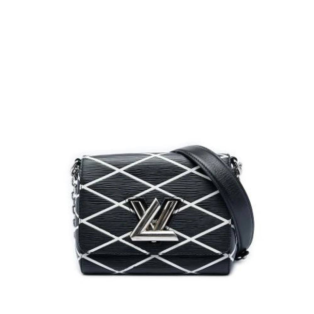 Louis Vuitton Vintage Pre-owned Malletage Twist Skuldertaske - Vintage - Dame - Sort - ONE SIZE - Uld