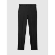 Reiss Reiss Black Poker Wool-Blend Regular-Fit Tuxedo Trousers