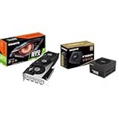 Gigabyte GeForce RTX 3060 GAMING OC GV-N3060GAMING OC-12GD V2 Grafikkort, Svart, 12 GB & Gigabyte Strömförsörjning 750 W P750 GM