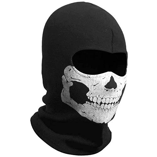WTACTFUL 3D Scary Skull Maske Scary Hood Cosply Kostüm Halloween Party Musik Festival Rave Vollgesichtsmaske