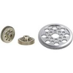 2 st 48dp 3.175mm 40t drev motorväxel för rc bil borstad borstlös motor & 1 st aluminiumlegering 48p spindel växel 80t för sakura d3