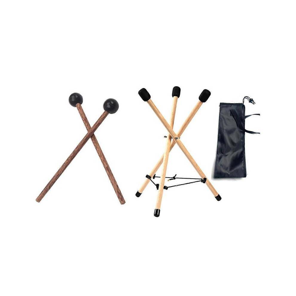 Drum Stand Handpan Stand Soild Wood Snare Stand Tripod Structure Drum Holder for 10 to 15 Inch Percussion Instrument