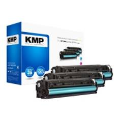 KMP MULTIPACK H-T144CMY - 3-pack - gul, cyan, magenta - kompatibel - tonerkassett (alternativ för: HP 128A) - för HP Color LaserJet Pro CP1525n, CP1525nw  LaserJet Pro CM1415fn, CM1415fnw