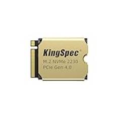 KingSpec 512 GB M.2 2230 PCIe Gen4 NVMe SSD med värmesänkning, upp till 5 000 MB/s internella solida state enheter, kompatibel med Steam Deck, ASUS ROG Ally, Surface Pro, bärbara datorer