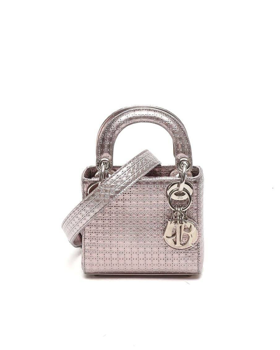 Christian Dior Mini Lady Dior Micro Cannage Bag - Pink - One Size