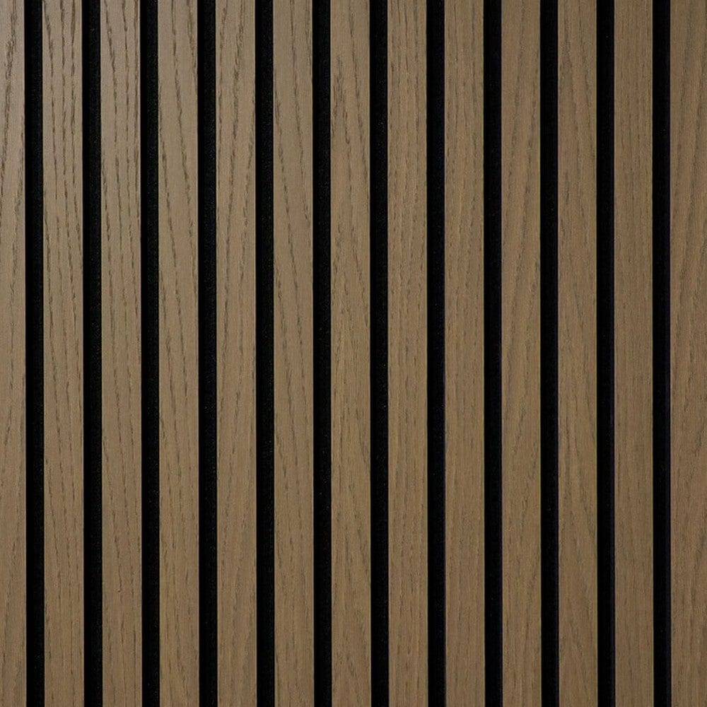 Wood on Wall Akustikpanel Ek Gråbrunlackad - 2-pack / 2700x600mm