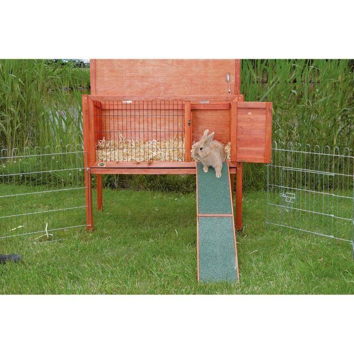 Rampe en bois pour cages rongeur - TRIXIE - Natura - Facilite les entrées et sorties - Surface sablée - Marron brun