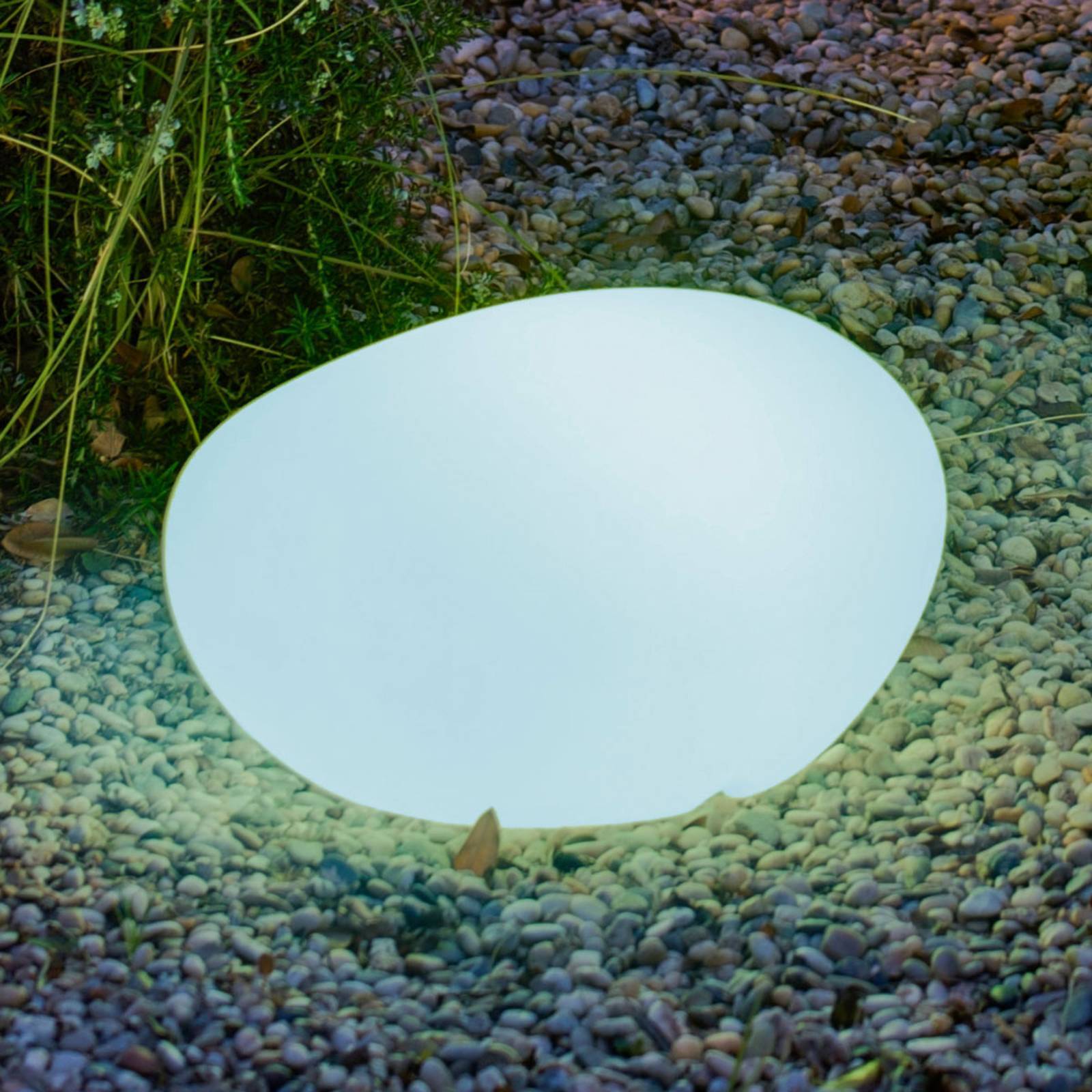 Newgarden golvlampa Petra, längd 40cm, IP65, kabelversion Petra, Vitt / opal, Syntetmaterial, Modern