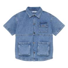 EnFant Kortärmad Jeansskjorta Light Denim Blue | Blå | 86 cm