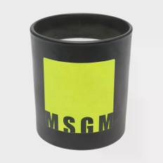 Msgm, Home, unisex, ONE Size, Bomull, Logo-Print Citronella Ljus - black (ONE SIZE)