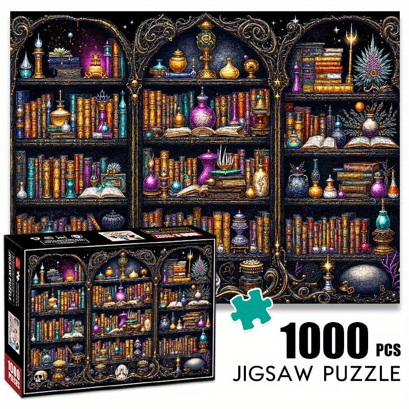 Magic Bookshelf Paper Puzzle 1000pcs Large Jigsaw Toy Exquisite Game Gift Family Interactive Game Puzzle Decoration Holiday Present