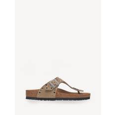 Birkenstock Birkenstock Taupe Brown Gizeh Rivet Suede Leather Sandals