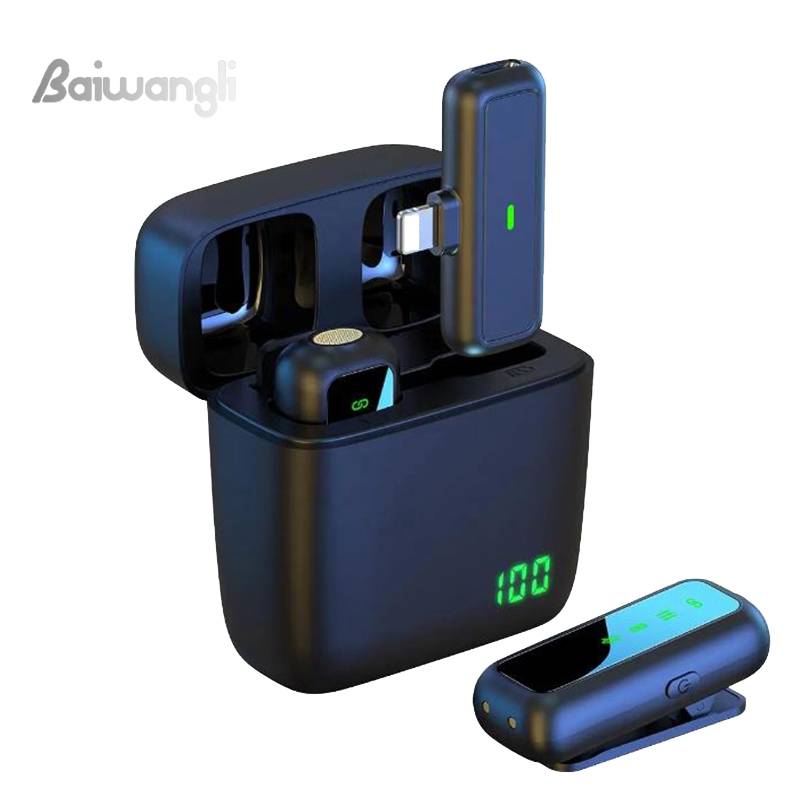 Professional SX5 2.4Ghz lavalier portable outdoor live rechargeable case mic mobile phone wireless microphone with battery show