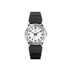 Jeweltime børne ur sort gummi, hvid skive Ø30mm 2546-B - Ø30mm