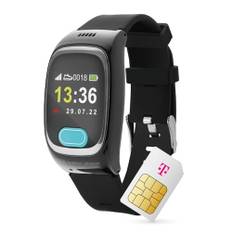 Deutsche Telekom x one Button Phone – 4G LTE Notrufuhr mit Ortung und Telefonfunktion, Notruf Armband für Senioren, SOS Notrufknopf, GPS Notfall Uhr - 30€ Amazon Gutschein nach SIM Aktivierung