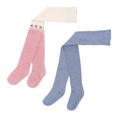 Konges Sløjd Strumpbyxor - Bambu - 2-pack - Purple/Rosa Delfiner - Konges Sløjd - 104/110 - Strumpbyxor