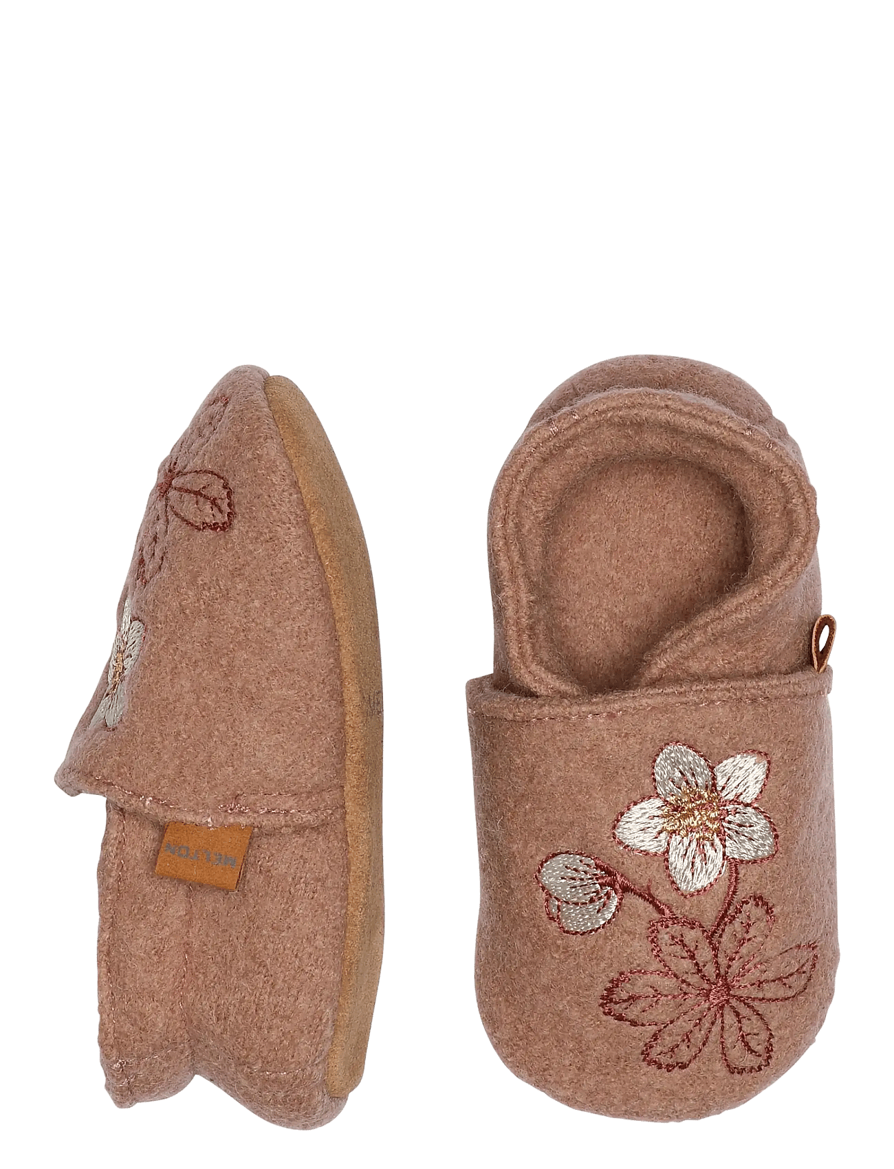 Melton Winter Rose Wool Slippers - Pink - 26/27