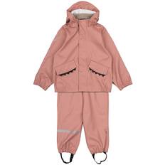 Mikk-Line Regntøj m. Seler - Pu - Animal - Ash Rose - Mikk-Line - 6 år (116) - Regntøj