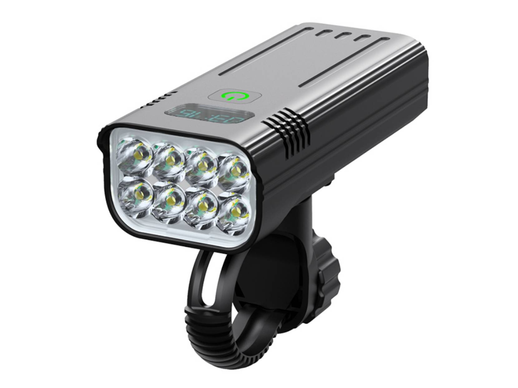 Cykellampa 1200 LM, även som ficklampa och powerbank, uppladdningsbar