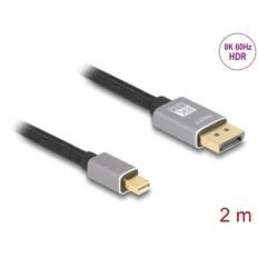 Delock Mini DisplayPort til DisplayPort-kabel 8K 60 Hz 2m