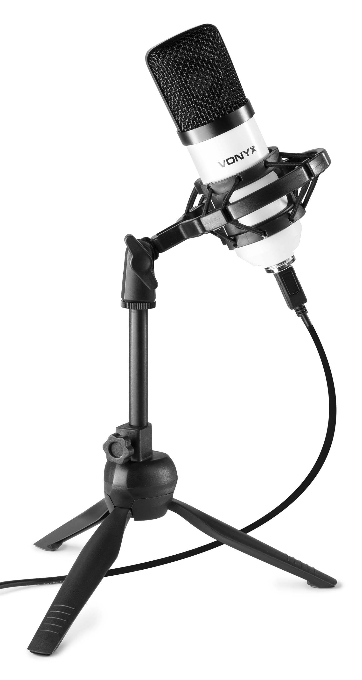FYNDHÖRNAN / Vonyx CM300W Studio Mikrofon, USB, vit, Studiomikronkit Vonyx CM300W Vit