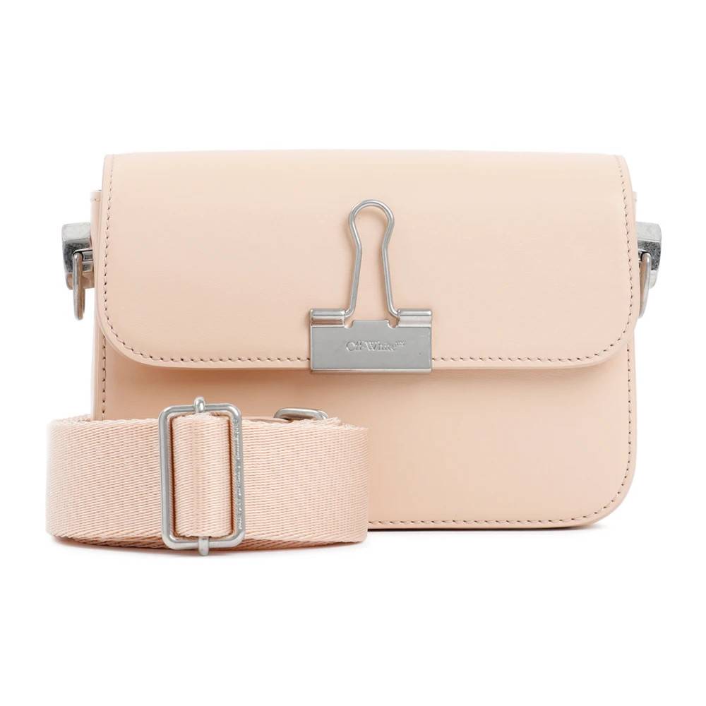 Off White Binder Skuldertaske - Tasker - Dame - Lyserød - ONE SIZE - Uld