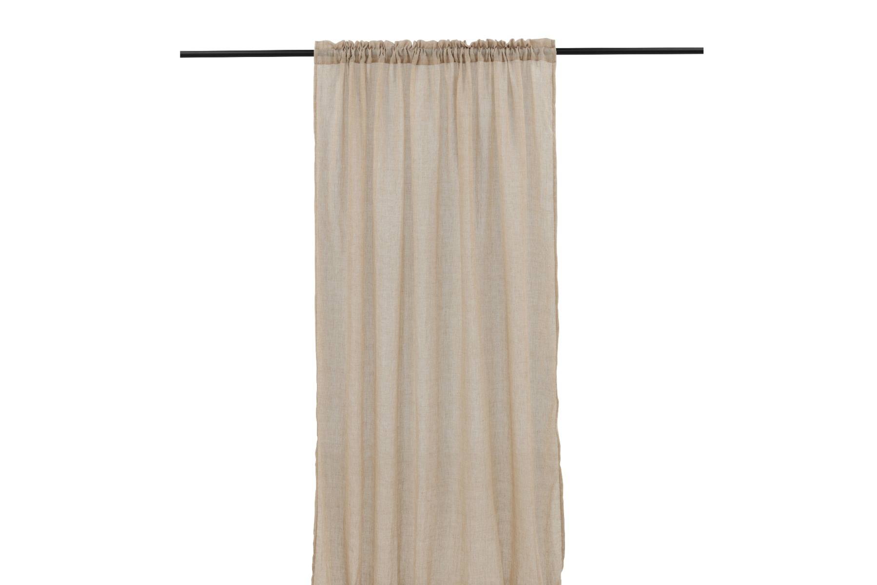 Rosendimma Beige 2x135x290 cm Linnegardin-look 2-Pack