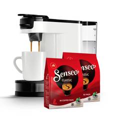 Senseo - Switch 3i1 Premium Kaffemaskine Start pakke - Star White - Fri fragt og klar til levering - Prismatch