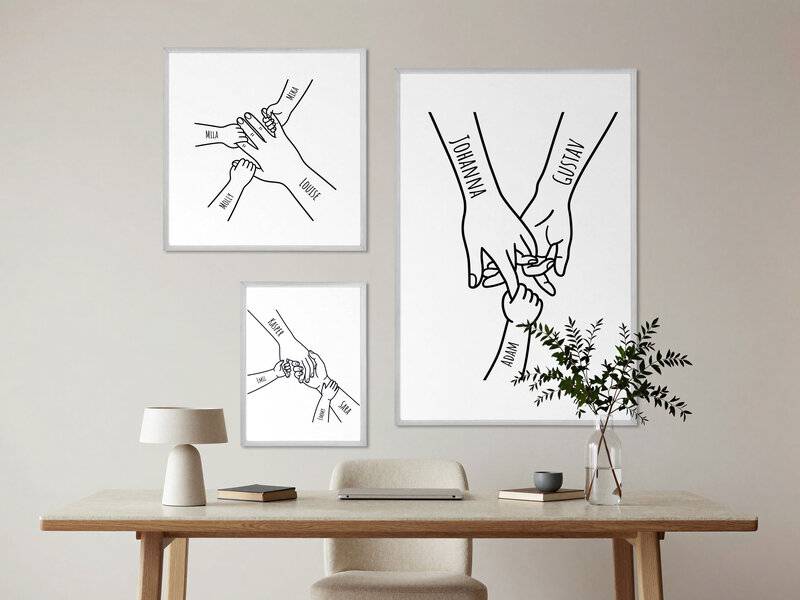 Personlig poster - Hand i hand
