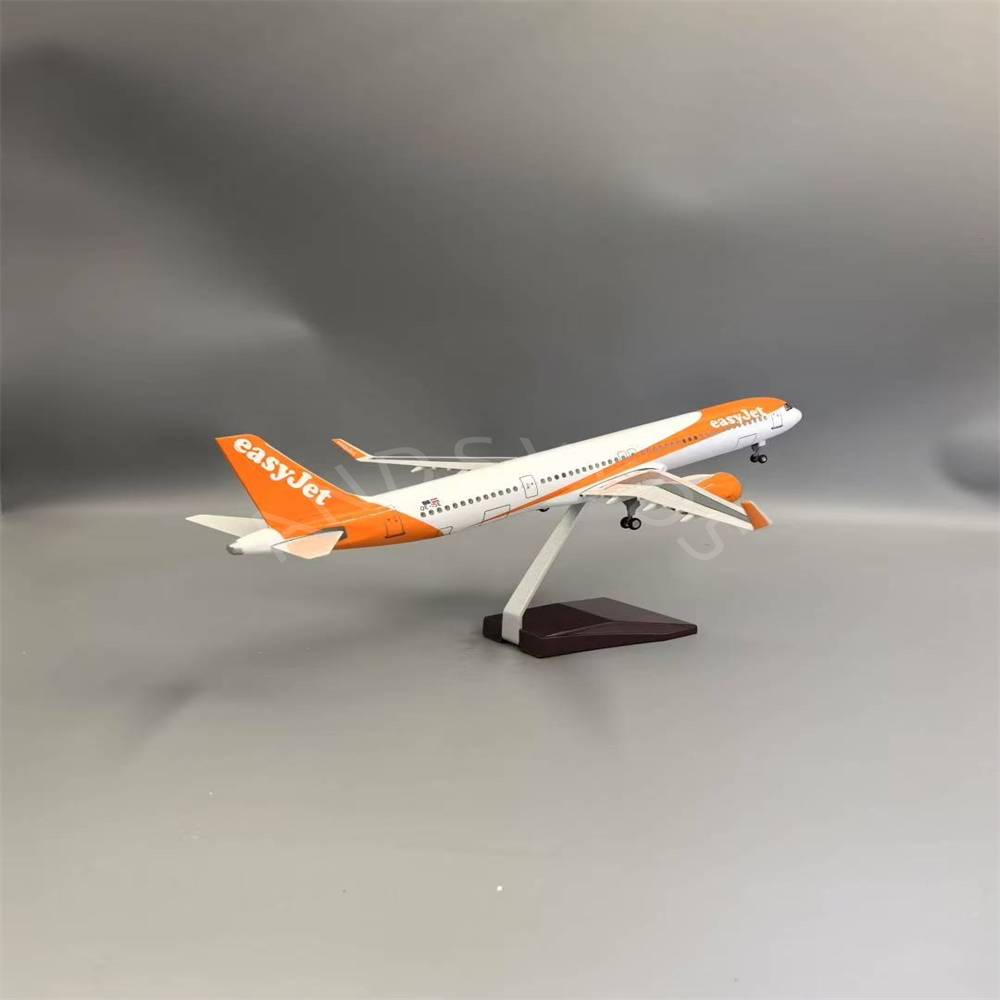 Diecast Airbus 47cm Easyjet A321 Airlines Toys Plane Model Resin With Landing Gear Aircraft Airplanes Model Toy For Collection