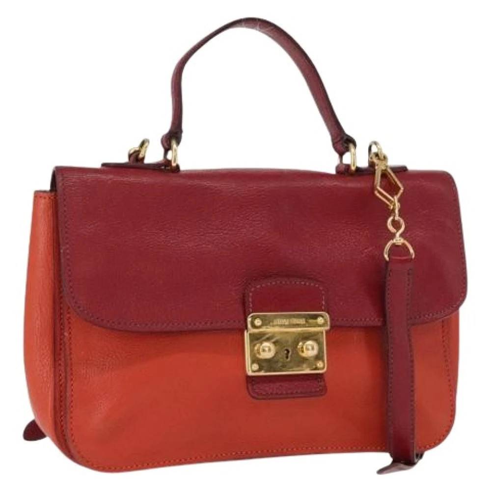 Miu Miu Pre-owned Pre-owned Leather Handbag - Vintage - Dame - Flerfarvet - ONE SIZE - Læder