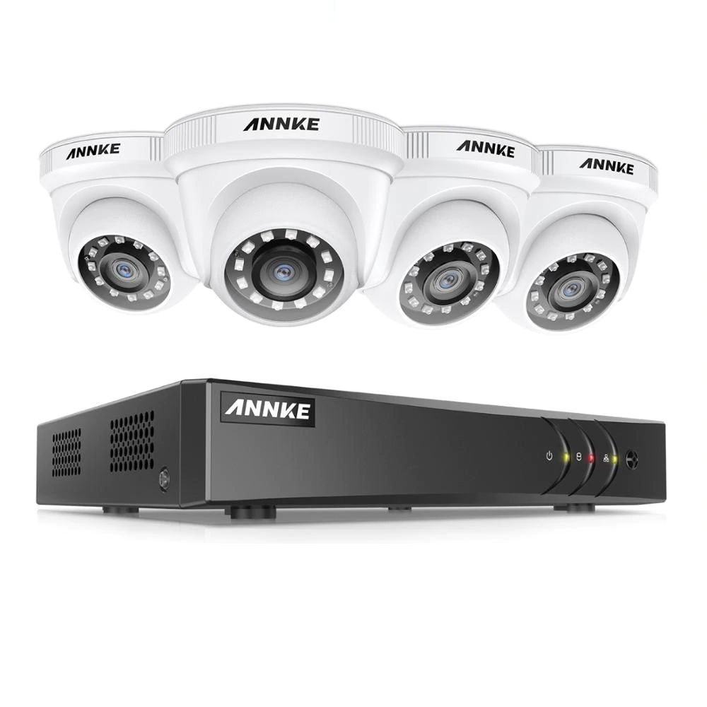 FullHD 1080p Övervakningssystem, 4st Kameror, 8-Kanalers DVR, Rörelsedetektion, IP66, 1TB