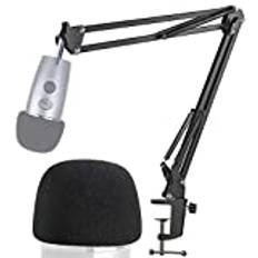 Yeti Nano Mic Stand with Pop Filter - Mic Suspension Boom Arm Stand with Foam Cover Vindruta för Blue Yeti Nano Microphone från YOUSHARES